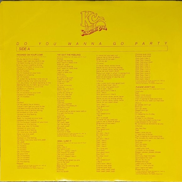 KC & The Sunshine Band – Do You Wanna Go Party - gatefold - Vinyl, 12" - 33 RPM - Picture 4 of 7